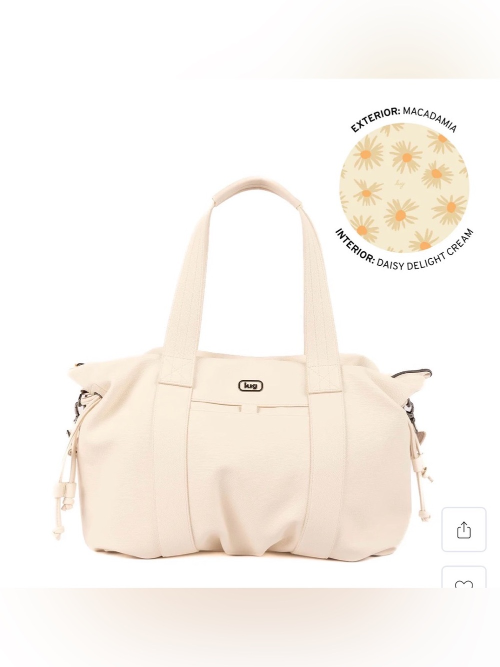 Lug Piper Matte Luxe VL Hobo Tote Bag NWT Macadamia